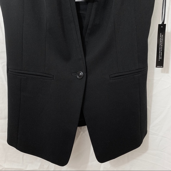 White House Black Market Sz 2 Petite Black Vest - Picture 4 of 8